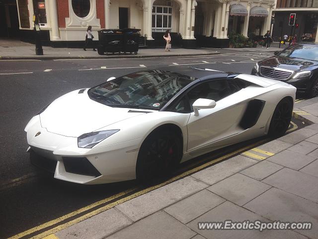 Lamborghini Aventador spotted in London, United Kingdom