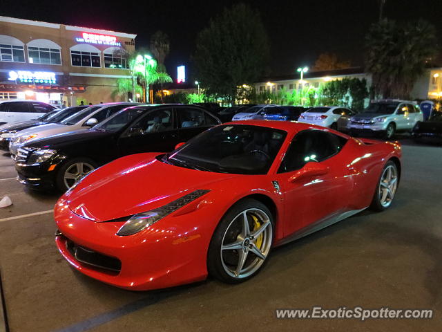 Ferrari 458 Italia spotted in Rowland Heights, California