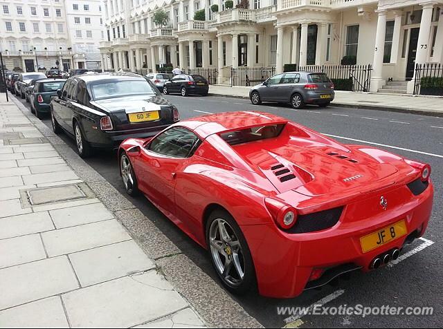 Ferrari 458 Italia spotted in London, United Kingdom