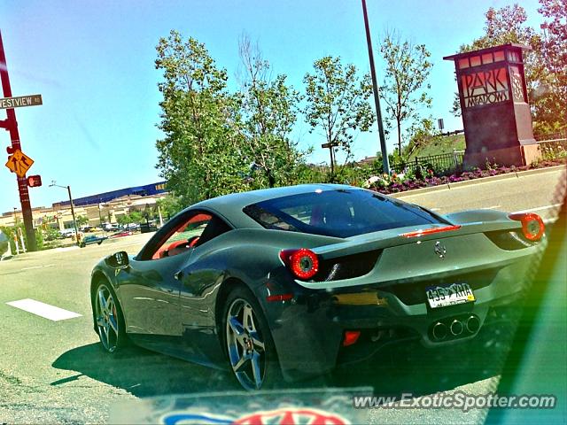 Ferrari 458 Italia spotted in Park Meadows, Colorado