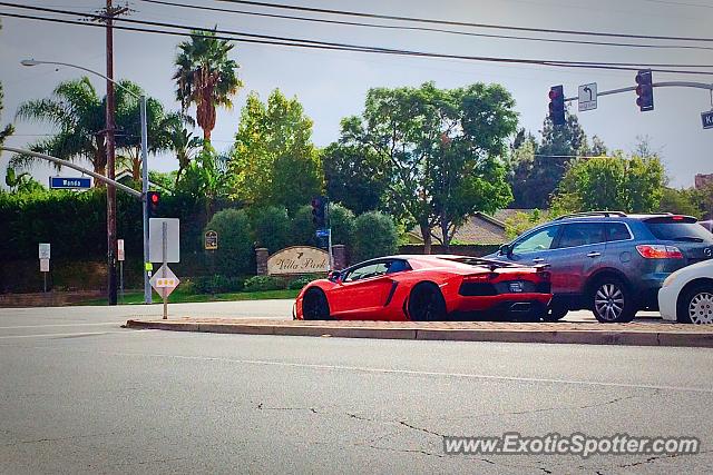 Lamborghini Aventador spotted in Villa Park, California