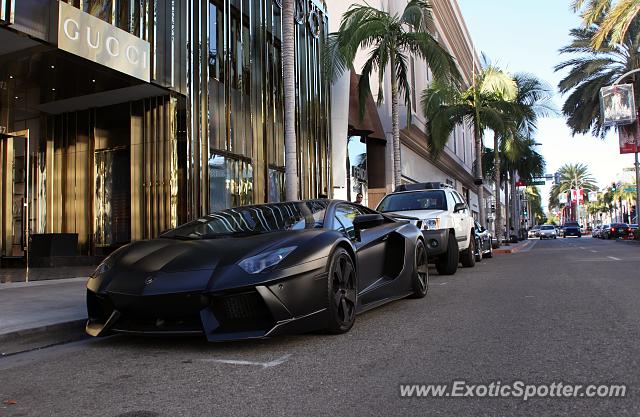 Lamborghini Aventador spotted in Beverly Hills, California