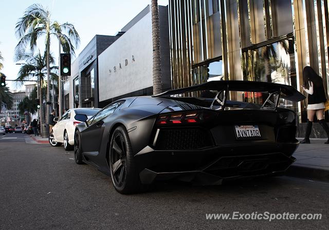 Lamborghini Aventador spotted in Beverly Hills, California