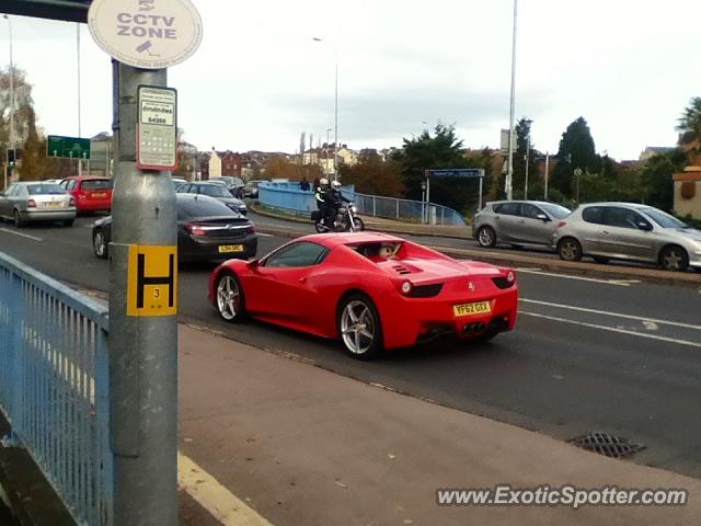 Ferrari 458 Italia spotted in Exeter, United Kingdom