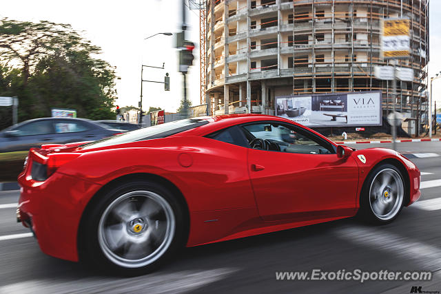 Ferrari 458 Italia spotted in Tel Aviv, Israel