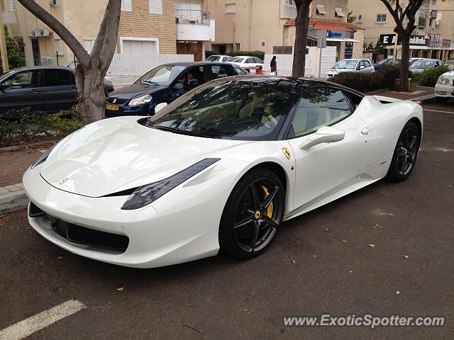 Ferrari 458 Italia spotted in Kiryat Motzkin, Israel