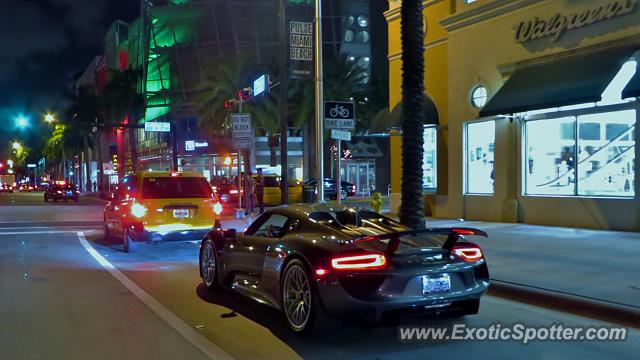 Porsche 918 Spyder spotted in Miami, Florida