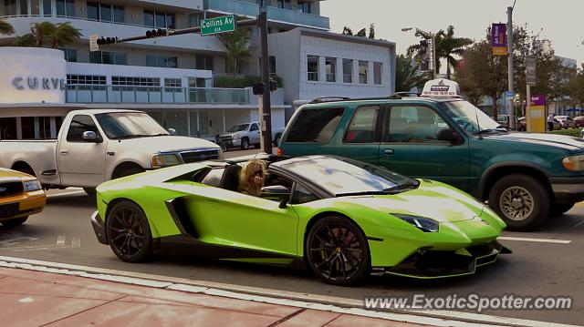 Lamborghini Aventador spotted in Miami, Florida