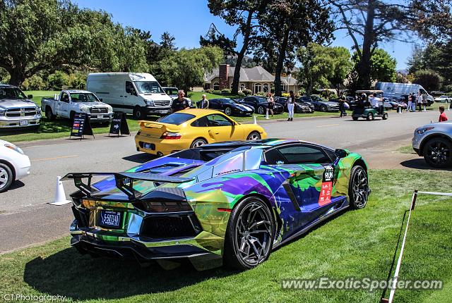 Lamborghini Aventador spotted in Carmel Valley, California