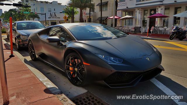 Lamborghini Huracan spotted in Miami, Florida on 12/07/2014
