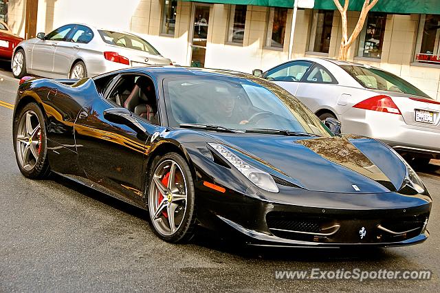 Ferrari 458 Italia spotted in Menlo Park, California
