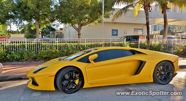 Lamborghini Aventador spotted in Miami, Florida