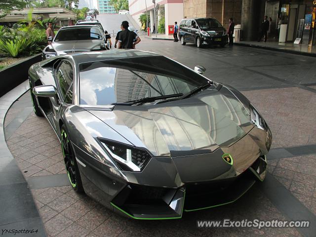 Lamborghini Aventador spotted in Jakarta, Indonesia