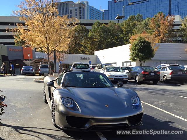 Porsche 918 Spyder spotted in Buckhead, Georgia
