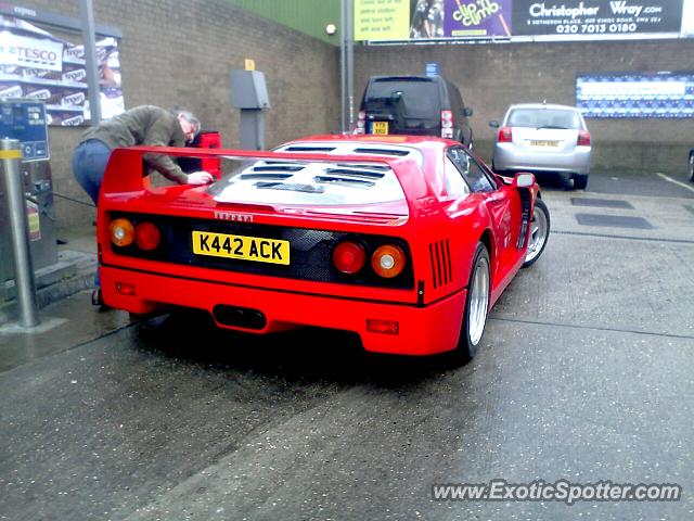 Ferrari F40 spotted in London, United Kingdom