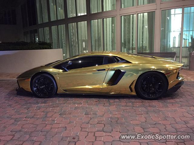 Lamborghini Aventador spotted in Bal harbour, Florida