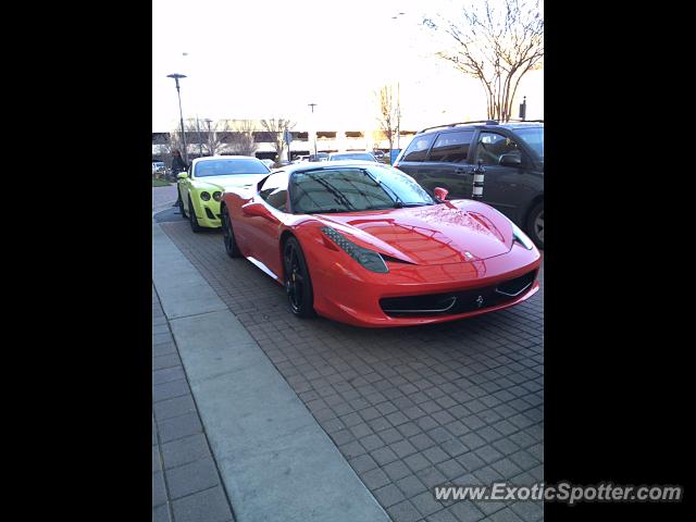 Ferrari 458 Italia spotted in Charlotte, North Carolina