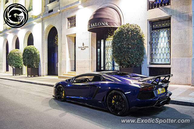 Lamborghini Aventador spotted in Paris, France