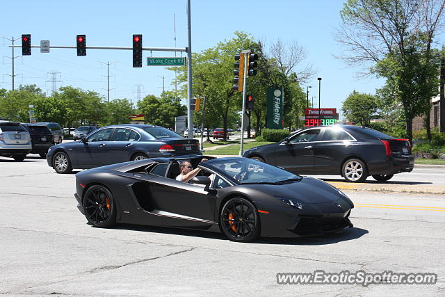 Lamborghini Aventador spotted in Northbrook, Illinois