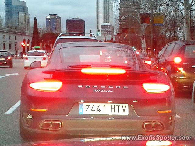 Porsche 911 Turbo spotted in Madrid, Spain