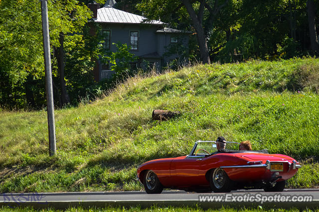 Jaguar E-Type spotted in Watkins Glen, New York