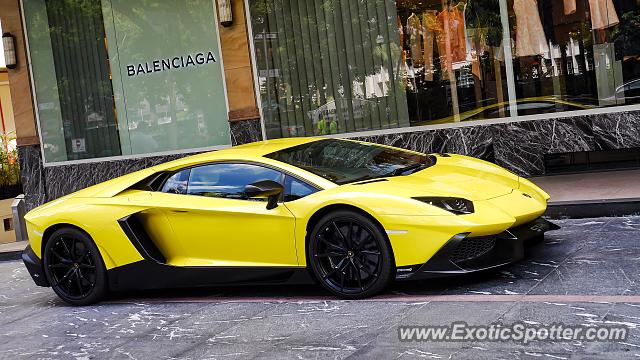 Lamborghini Aventador spotted in Orchard Road, Singapore