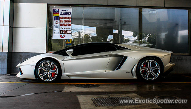 Lamborghini Aventador spotted in São Paulo, Brazil
