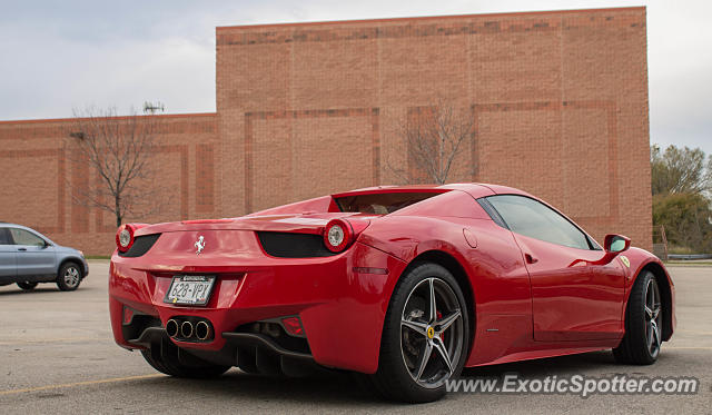 Ferrari 458 Italia spotted in Mequon, Wisconsin