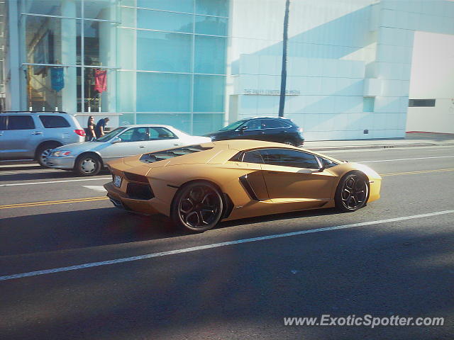 Lamborghini Aventador spotted in Beverly hills, California