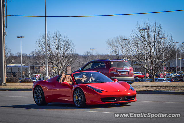 Ferrari 458 Italia spotted in Overland Park, Kansas