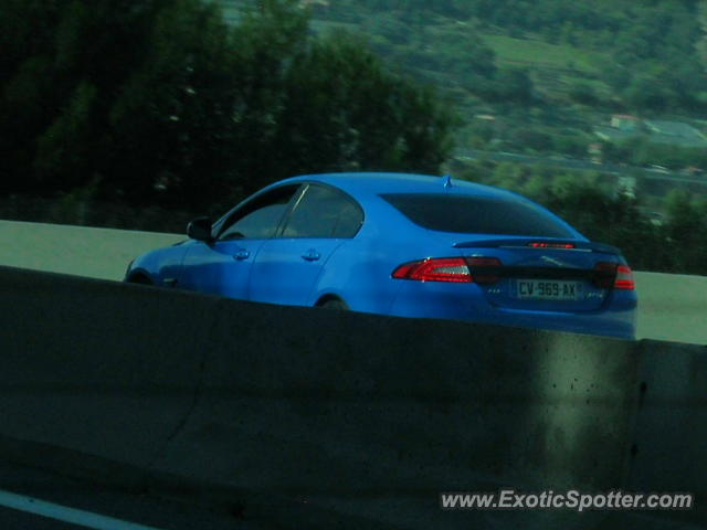 Jaguar XKR-S spotted in Highway, France