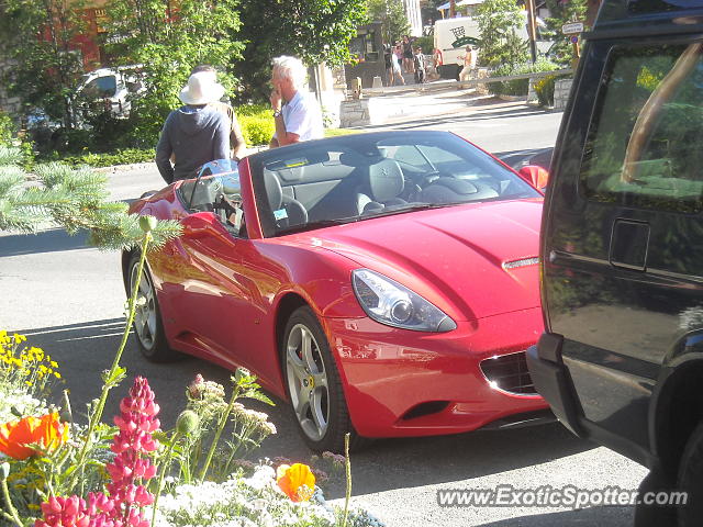 Ferrari California spotted in Val d'Isère, France