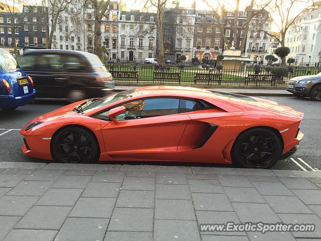 Lamborghini Aventador spotted in London, United Kingdom