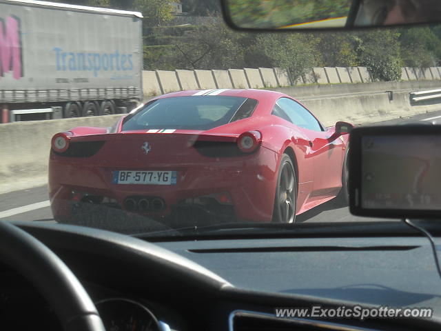 Ferrari 458 Italia spotted in Highway, France