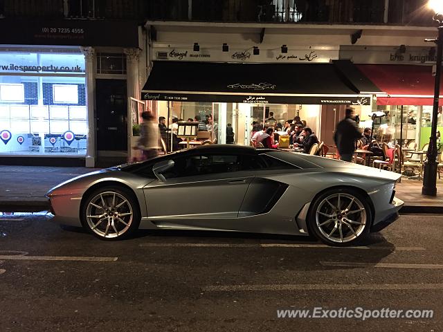 Lamborghini Aventador spotted in London, United Kingdom