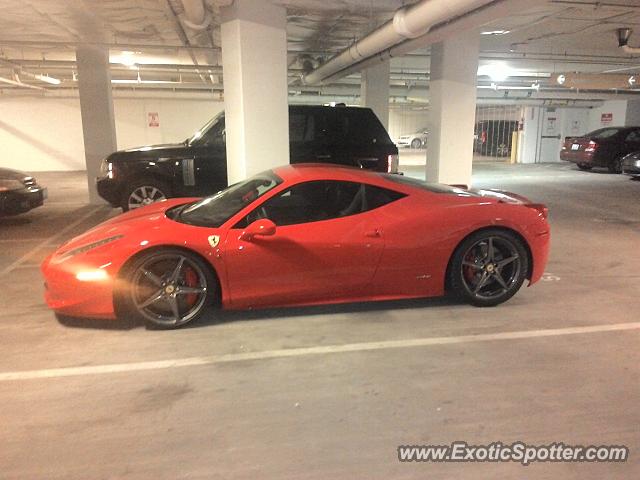 Ferrari 458 Italia spotted in Bellevue, Washington