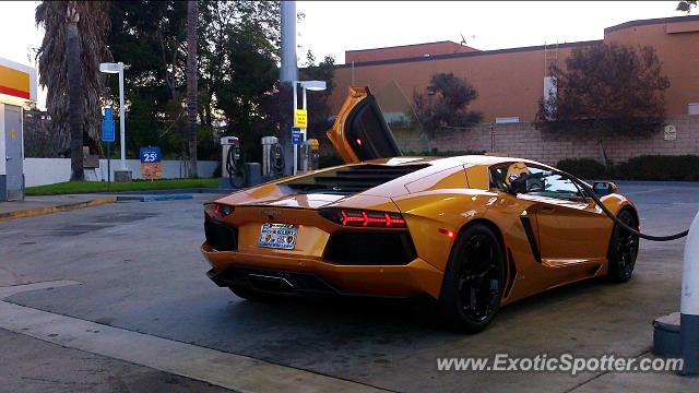 Lamborghini Aventador spotted in Rowland Heights, California