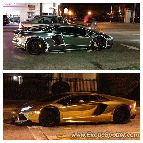 Lamborghini Aventador spotted in Miami Beach, Florida