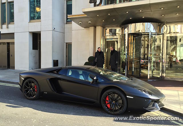 Lamborghini Aventador spotted in London, United Kingdom