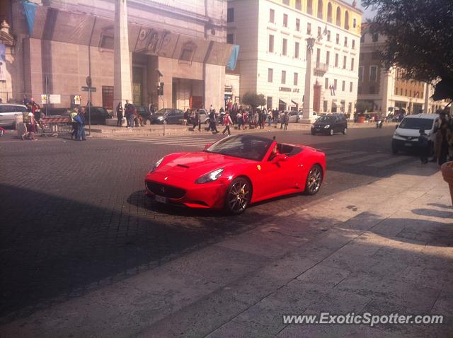 Ferrari California spotted in Rome, Italy