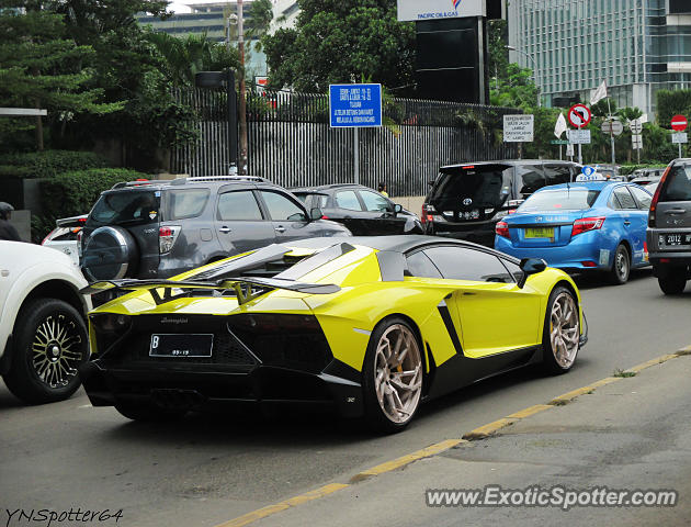 Lamborghini Aventador spotted in Jakarta, Indonesia