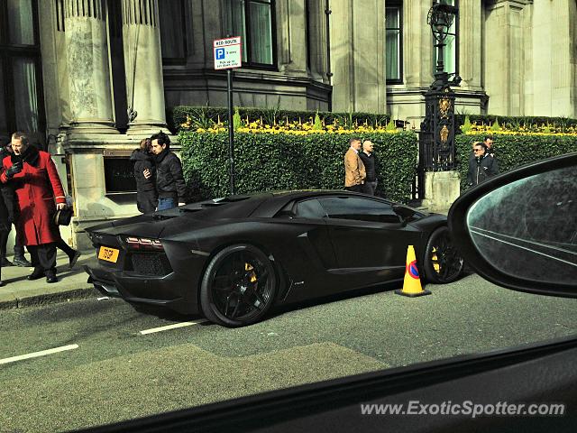 Lamborghini Aventador spotted in London, United Kingdom