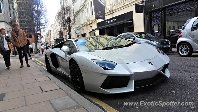 Lamborghini Aventador spotted in London, United Kingdom