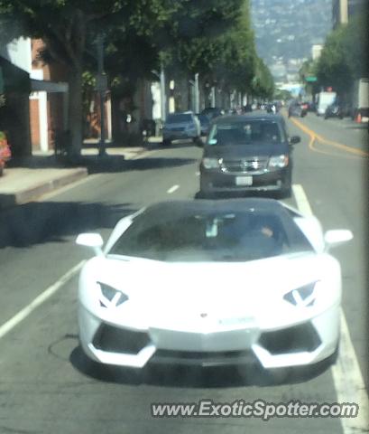 Lamborghini Aventador spotted in Beverly hills, California