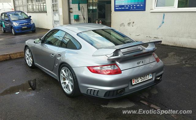 Porsche 911 GT2 spotted in Zurich, Switzerland