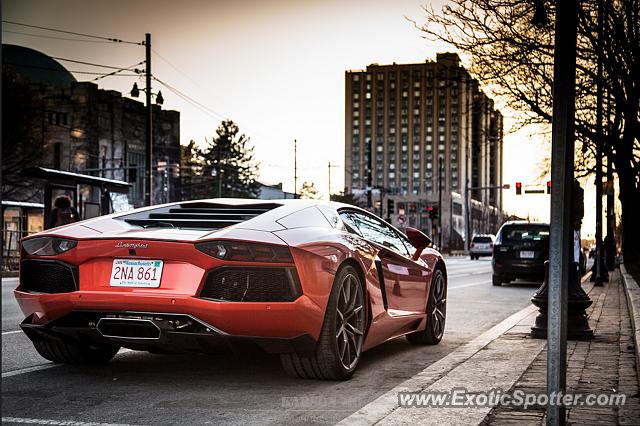 Lamborghini Aventador spotted in Boston, Massachusetts