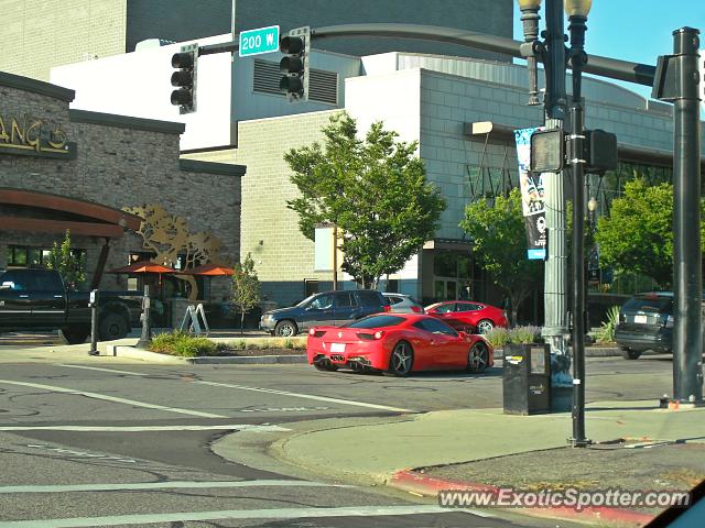 Ferrari 458 Italia spotted in Salt Lake City, Utah