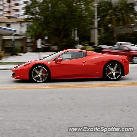 Ferrari 458 Italia spotted in Fort Lauderdale, Florida