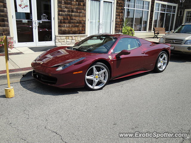 Ferrari 458 Italia spotted in Geneva, Illinois