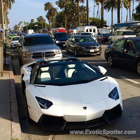 Lamborghini Aventador spotted in Santa Monica, California